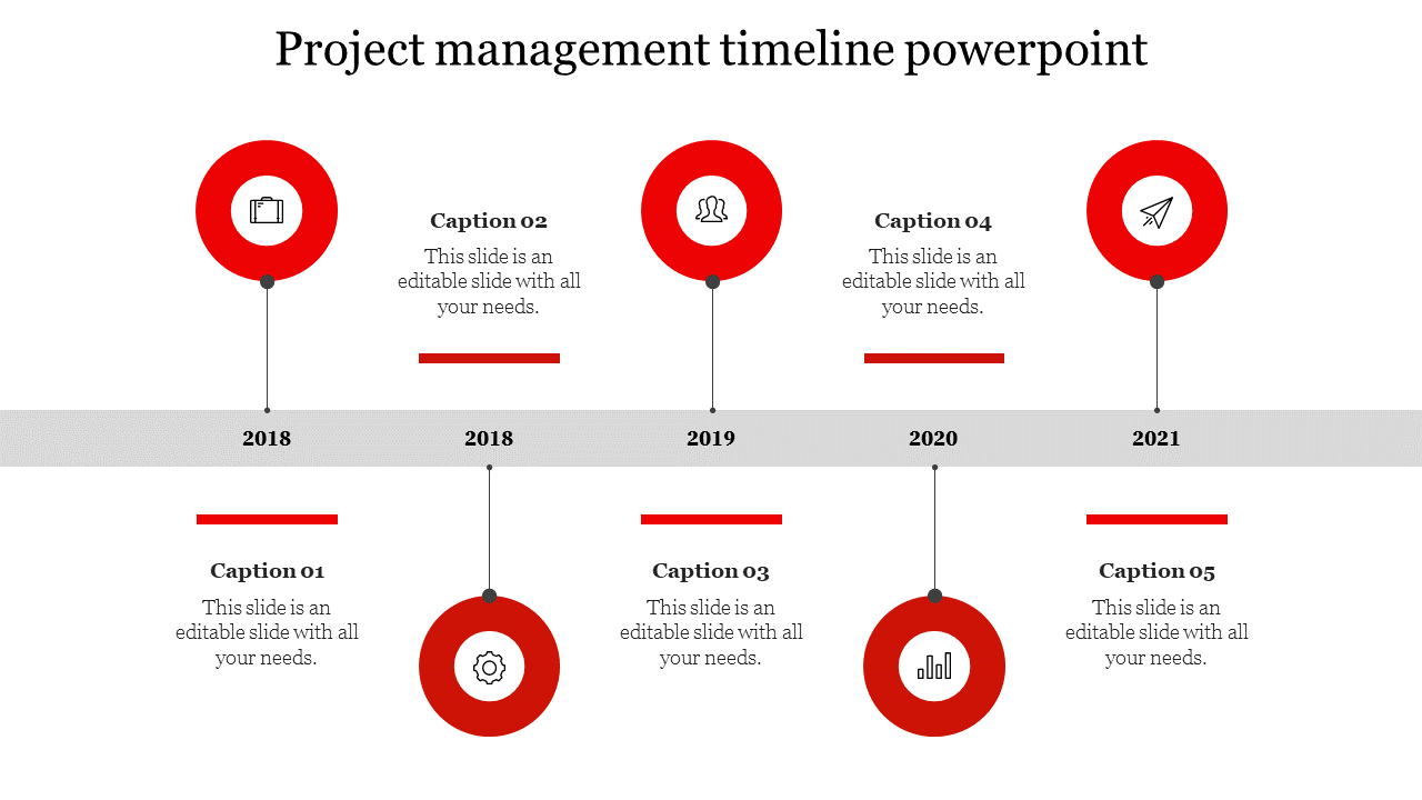 Free - Attractive Project Management Timeline PowerPoint